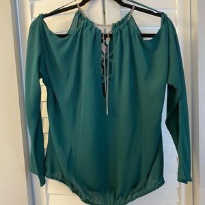 Emerald Green Blouse New with tags Large